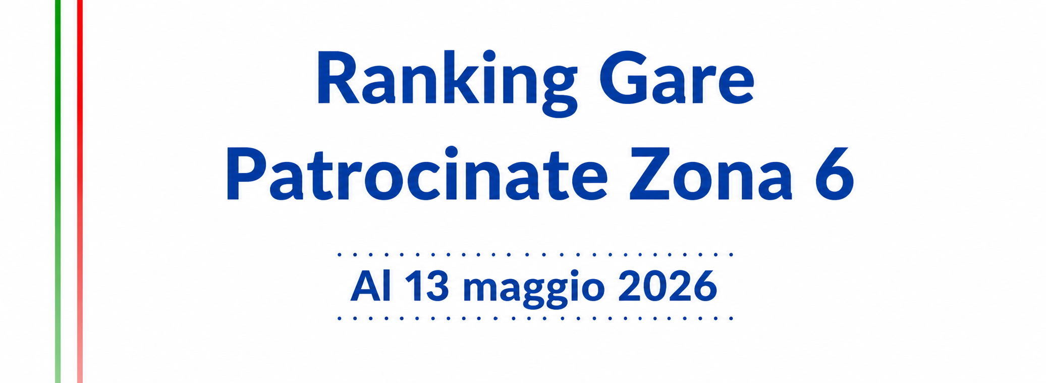 Scopri di più sull'articolo Ranking Gare Patrocinate al 13 maggio
